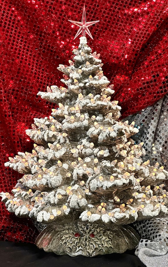 Red and White Christmas Tree - Mom Can Do Anything