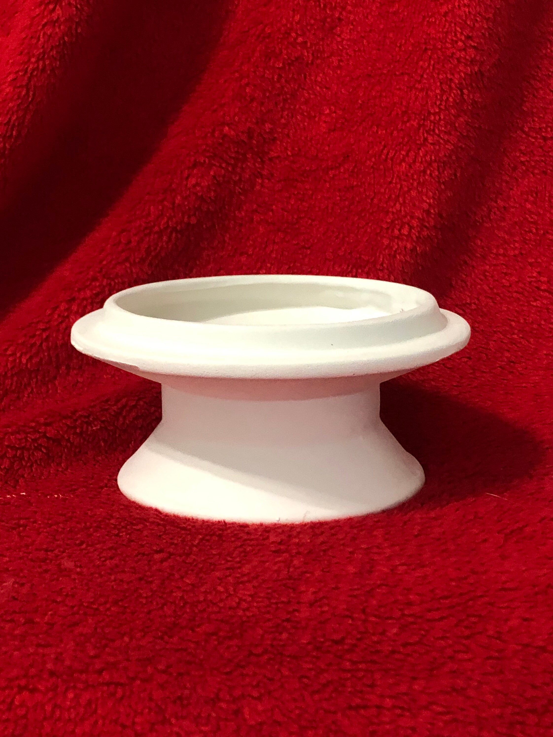 Large Candle Holder in ceramic bisque ready to paint