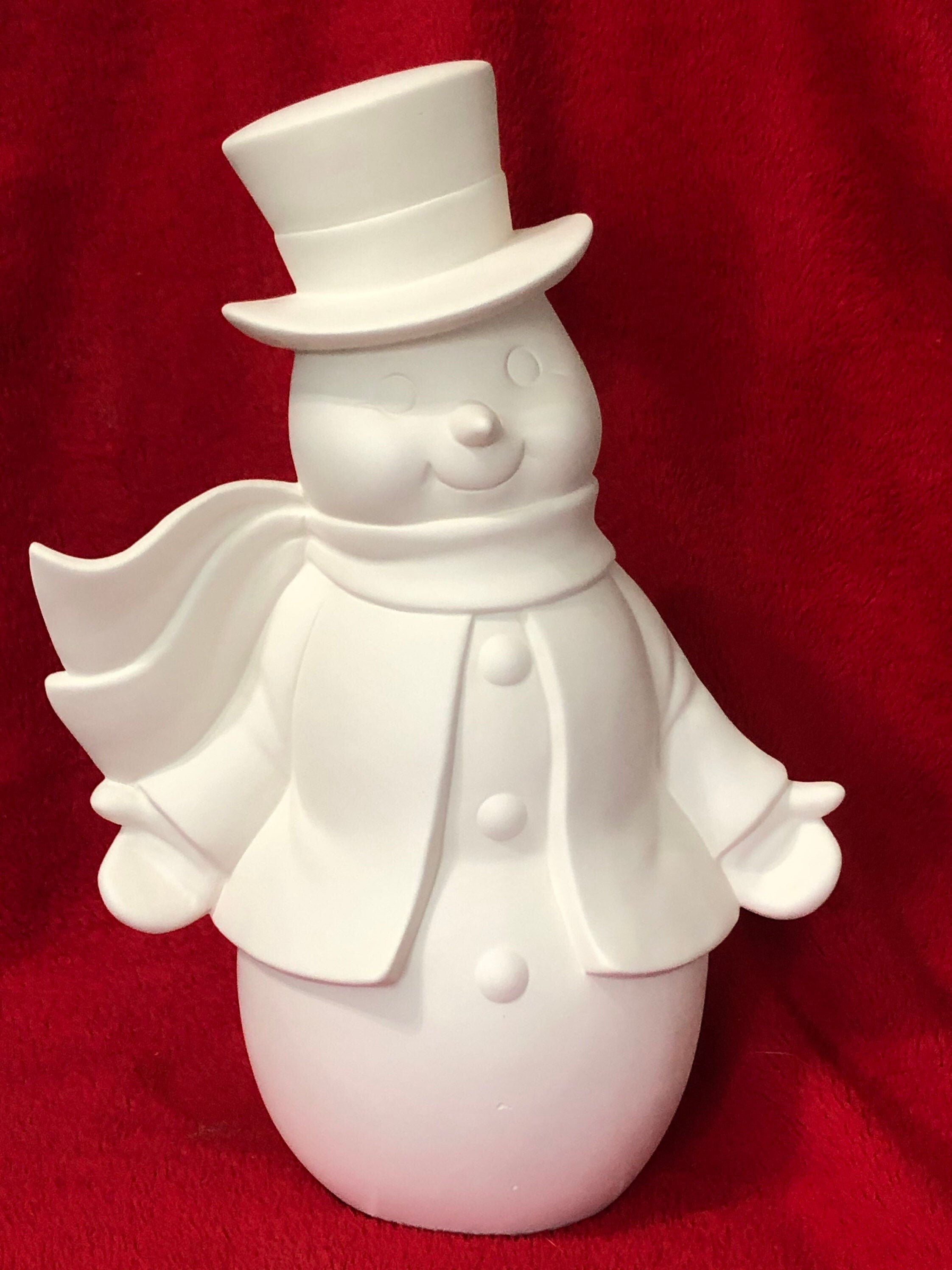 Mayco's Vintage Snowman in ceramic bisque ready to paint
