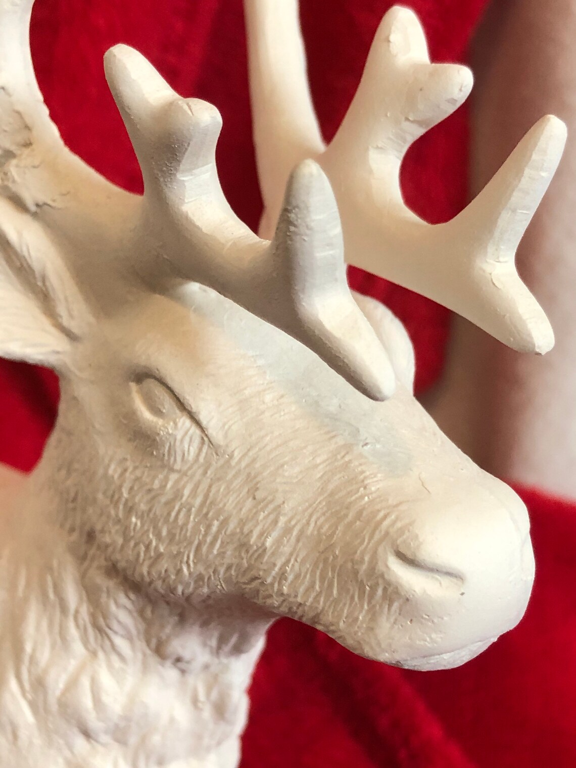 Ceramic Reindeer in Bisque Ready to Paint Etsy