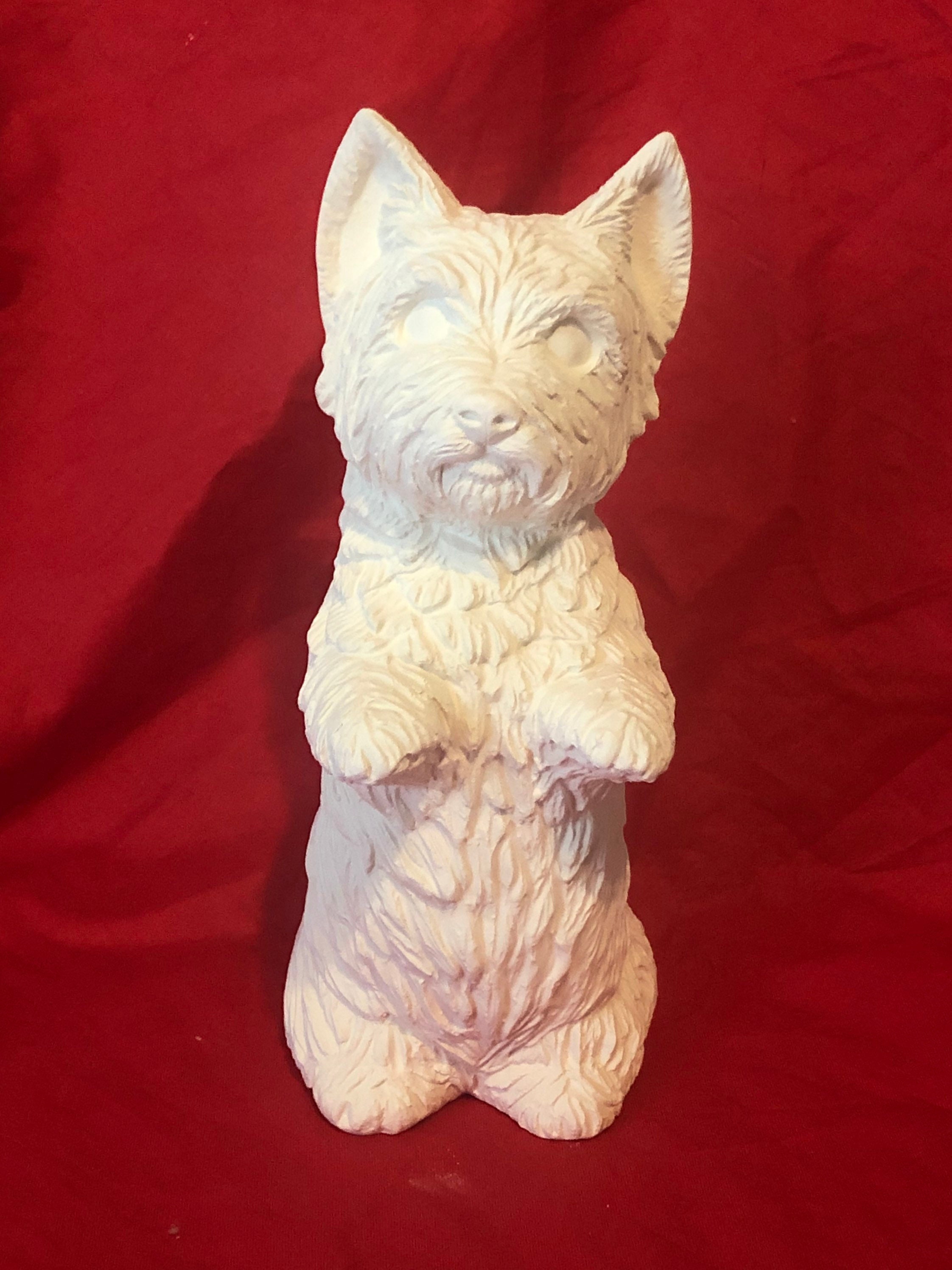Westie in ceramic bisque ready to paint by jmdceramicsart