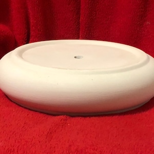 Ceramic Base in bisque with hole for light kit ready to paint