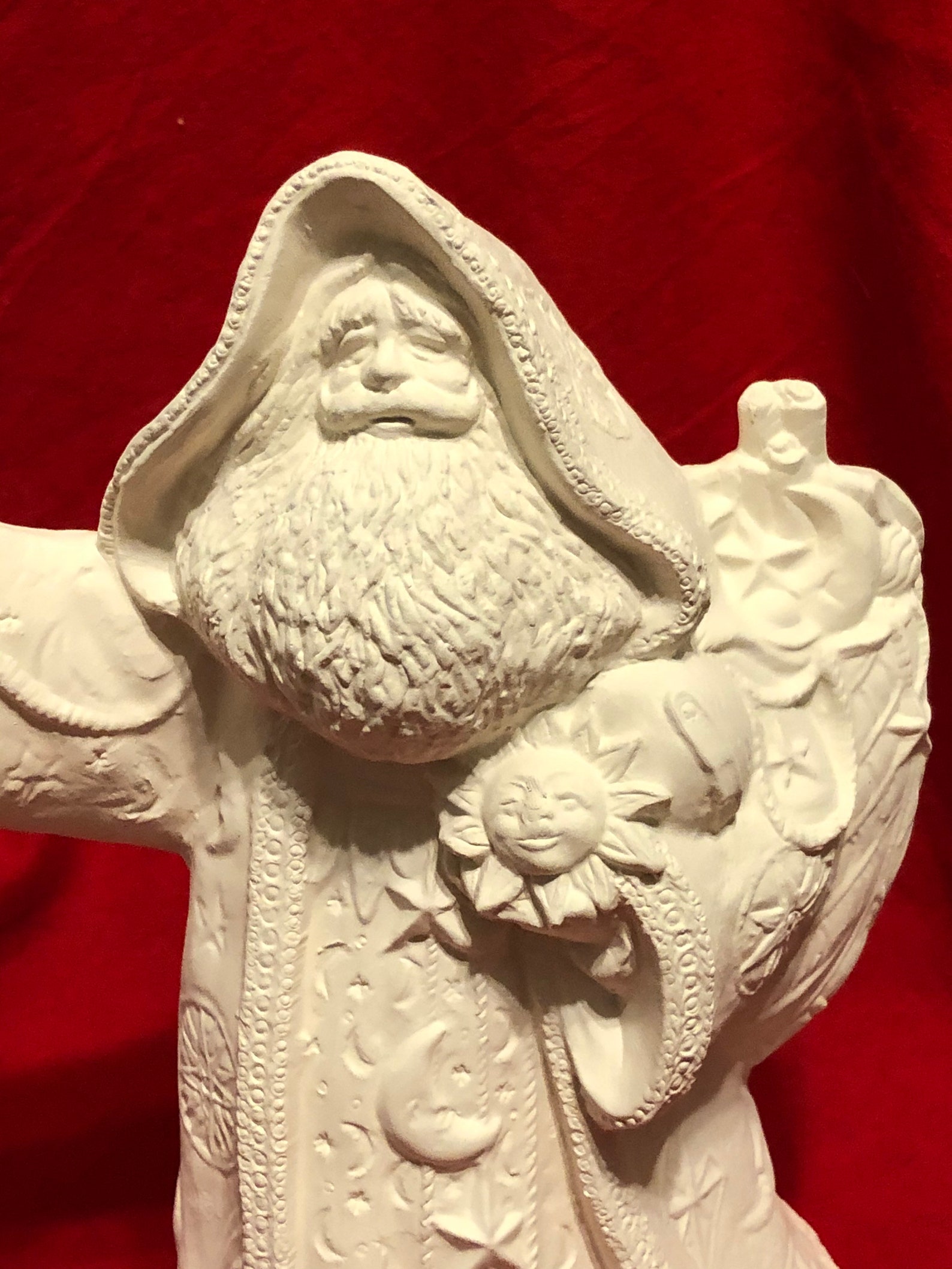 Rare Gare Molds Celestial Santa Ceramic Bisque Ready to Paint Etsy