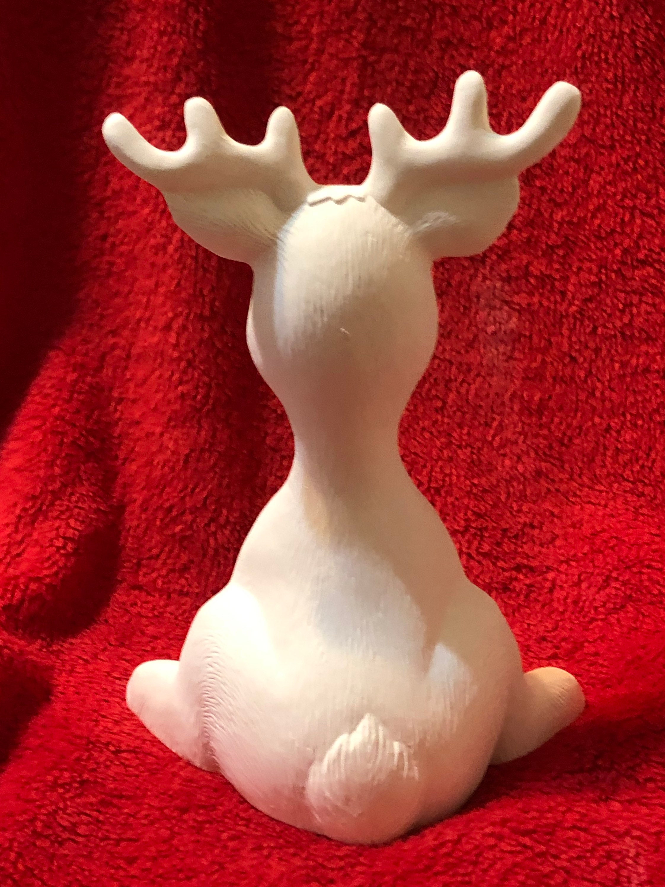 Sitting Reindeer Ceramic Bisque ready to paint Etsy