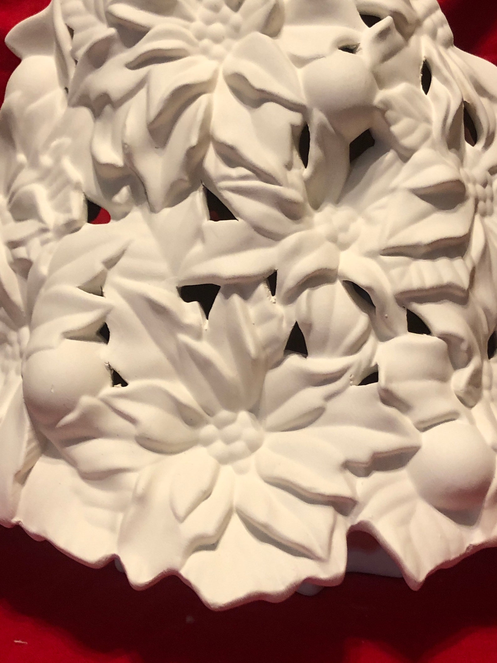 Rare Atlantic Ceramic Poinsettia Tree and Lamp Base With Holes Etsy