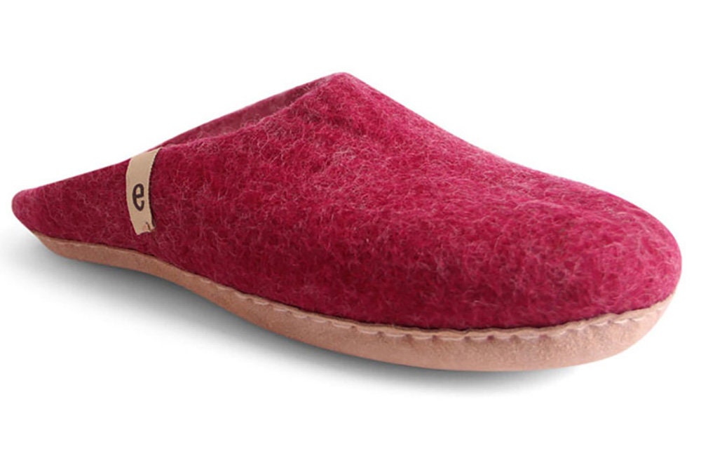 Felted Wool Slippers Wool Slippers Mule Slippers Womens Etsy UK