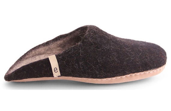 wool mule slippers
