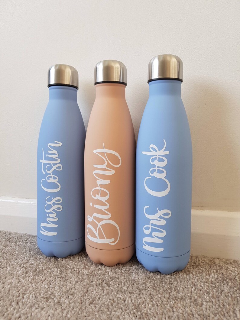 Personalised Drinks Bottle 500ml Double Walled Thermal Etsy