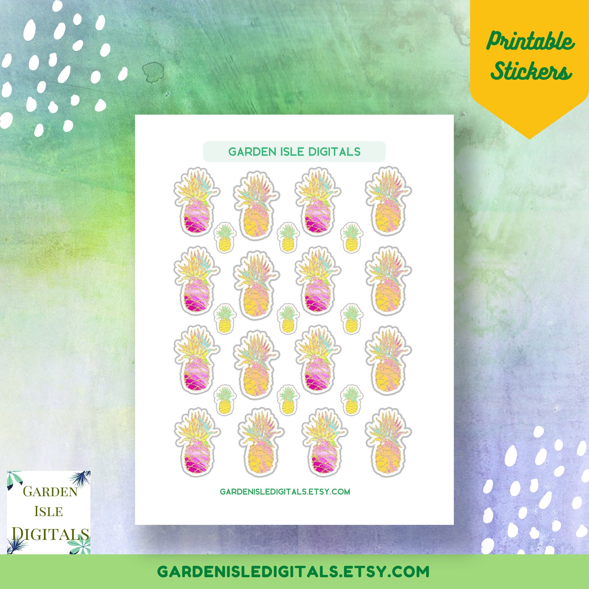 printable stickers print and cut stickers digital stickers