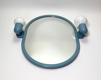 Mid Century Allibert Blue Wall Mirror / Allibert Germany / Retro Mirror / Space Age / Blue Plastic Mirror / Retro Mirrors / Germany / '70s