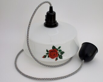 Mid Century Pendant Light / Vintage Pendant Lamp / 70's Yugoslavia / Ceiling Light / Retro Light /Rewired Vintage Light / Home Decor