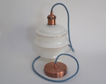 Mid Century Pendant Light / Vintage Pendant Lamp / 50's Yugoslavia / Ceiling Light / Retro Light / Rewired Vintage Light / Home Decor
