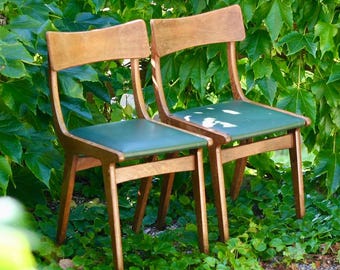 1 of 2 Vintage Dining Chair / Mid Century Desk Chairs / Wooden Chairs / Retro Chairs / Vintage Furniture / Chairs / Yugoslavia / 1960 / '60s