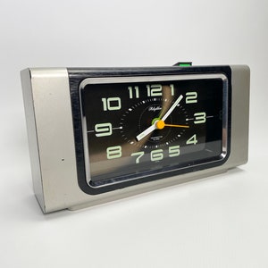 Vintage Rhythm Wecker Table Clock / Transistor Alarm / Retro Desk Clock / Retro Alarm Clock / Retro Clocks / Alarm Clock / Japan / '70s image 6