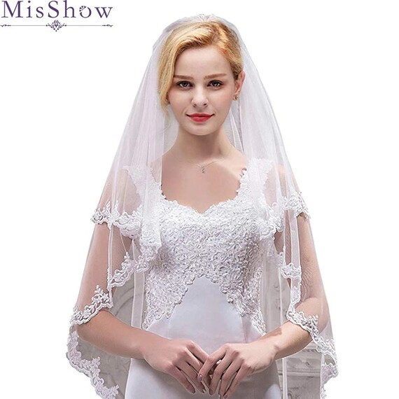 Buy Cheap Bridal Veil With Combs Elbow Length Veil Short Wedding