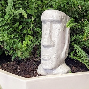 Watering Bulb for Plants - Gardening Gifts for Plant Lovers - Ceramic Moai Watering Spike Housewarming Gift
