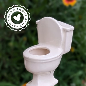 Toilet - Self Watering Ceramic Olla Watering Spike for Houseplant Gardeners & Plant Lovers