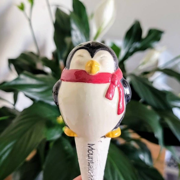 Pinguin-Pflanzenbewässerungsspieß – handgefertigte Keramik-Pflanzenpflege