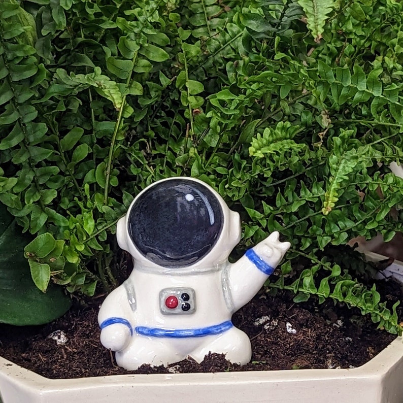 Astronaut Plant Watering Spike Premium Ceramic Plant Waterer for Houseplants and Gardens image 2