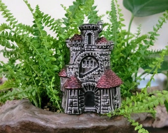 Fantasy Castle Fortress watering stake for plants - Premium ceramic houseplant Ollas - Sustainably Handmade in Colorado