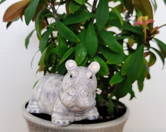 Hippo Watering Spike - Premium Ceramic Houseplant Olla - Plant Care Made Easy - Handmade in Colorado