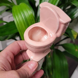 Toilet Plant Watering Spike sustainable handmade ceramic indoor/outdoor functional garden decoration Pink