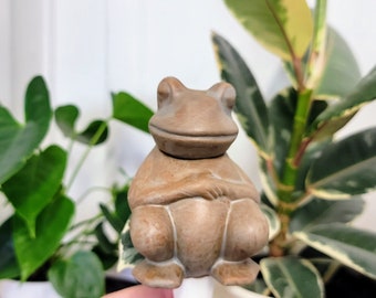 Chill Zen Frog - Premium Ceramic Houseplant Olla - Plant Care Made Easy - Handmade in Colorado