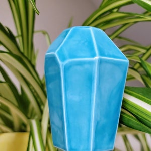 Large Crystal Plant Watering Spike Premium Ceramic Houseplant Olla Plant Care Made Easy Handmade in Colorado Blue Diamond