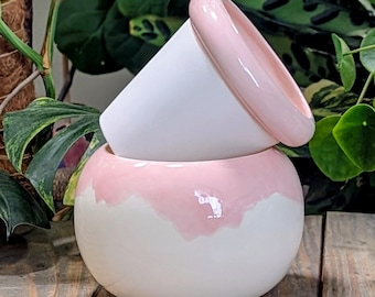 ヴィンテージのハンドメイド陶器製蘭鉢（3サイズ） - 個別販売 - 小