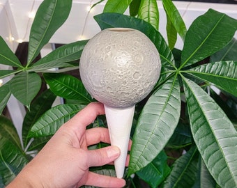 Moon Plant Watering Spike - Premium Ceramic Houseplant Olla - Plant Care Made Easy - Handmade in Colorado