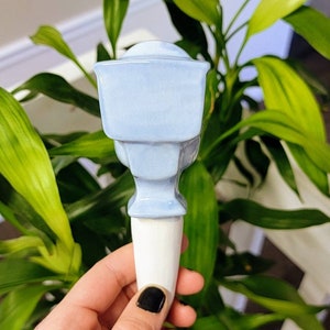 Toilet Plant Watering Spike sustainable handmade ceramic indoor/outdoor functional garden decoration image 4