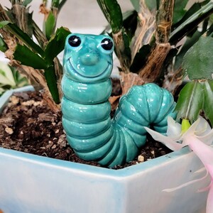 Inchworm Plant Watering Stake / Spike/ Globe - handmade ceramic plant care decoration