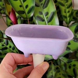 Ceramic Plant Watering Spike - Small Bathtub - Self-Watering Irrigation Stake for Houseplants and Gardens