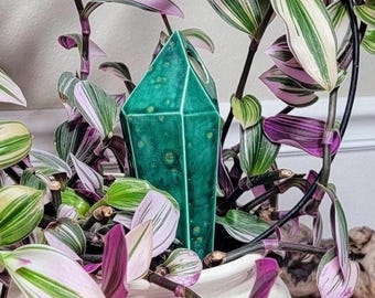 Tall Crystal - Self Watering Ceramic Olla Plant Watering Spike for Houseplants and Gardens