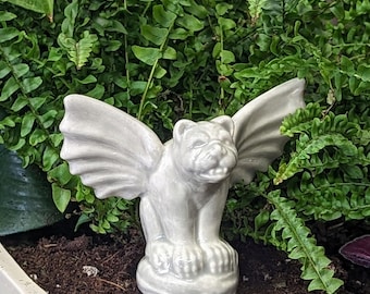Winged Gargoyle - Self Watering Ceramic Olla Plant Stake for Houseplants and Gardens