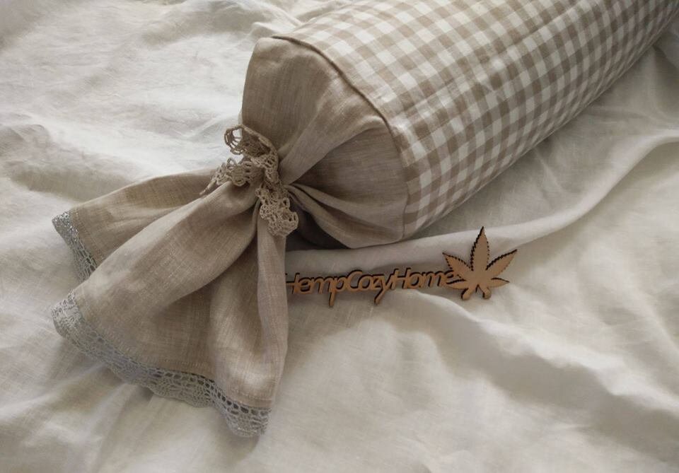 Linen Bolster Pillow Case. Linen Candy Pillow Cover. Neck Roll Etsy