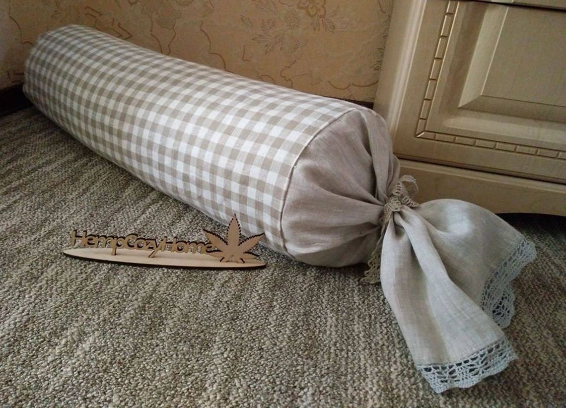 Linen Bolster Pillow Case. Linen Candy Pillow Cover. Neck Roll Etsy
