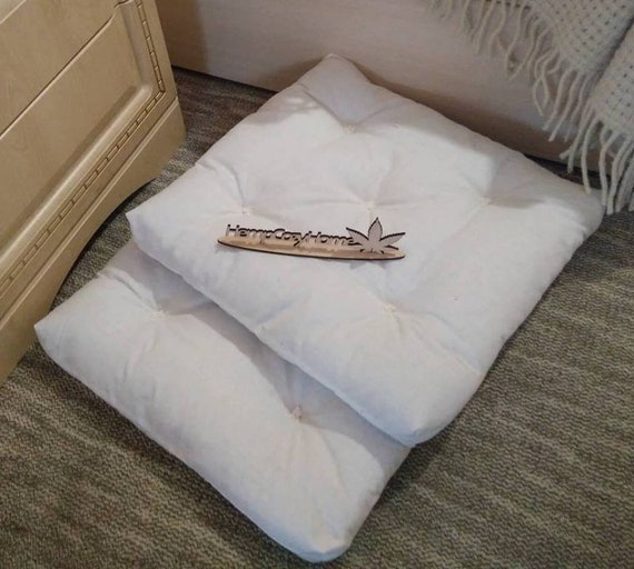 Hemp Cushion Linen Floor Pillow With Hemp Filler Hemp Bench Etsy