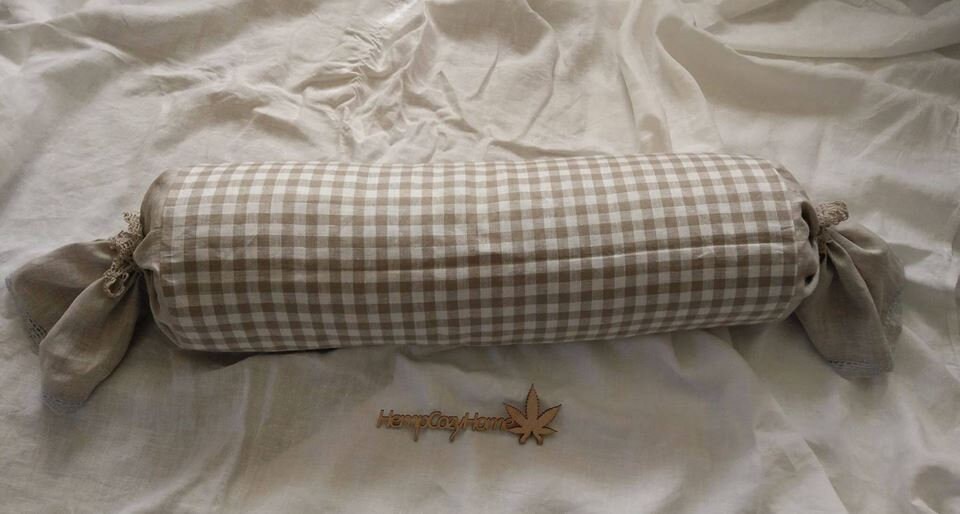 Linen Bolster Pillow Case. Linen Candy Pillow Cover. Neck Roll Etsy