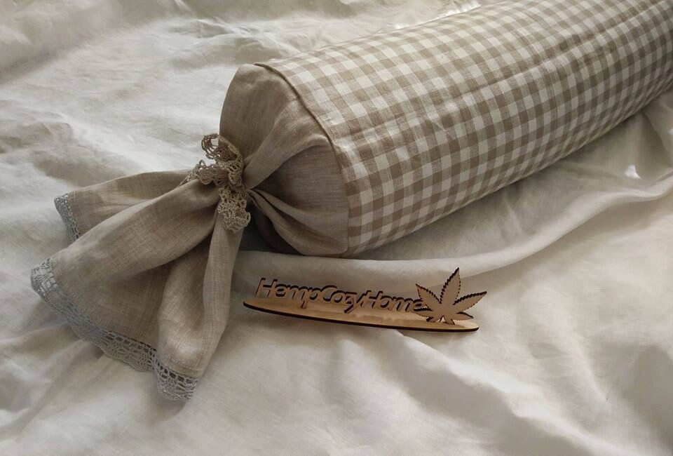 Linen Bolster Pillow Case. Linen Candy Pillow Cover. Neck Roll Etsy