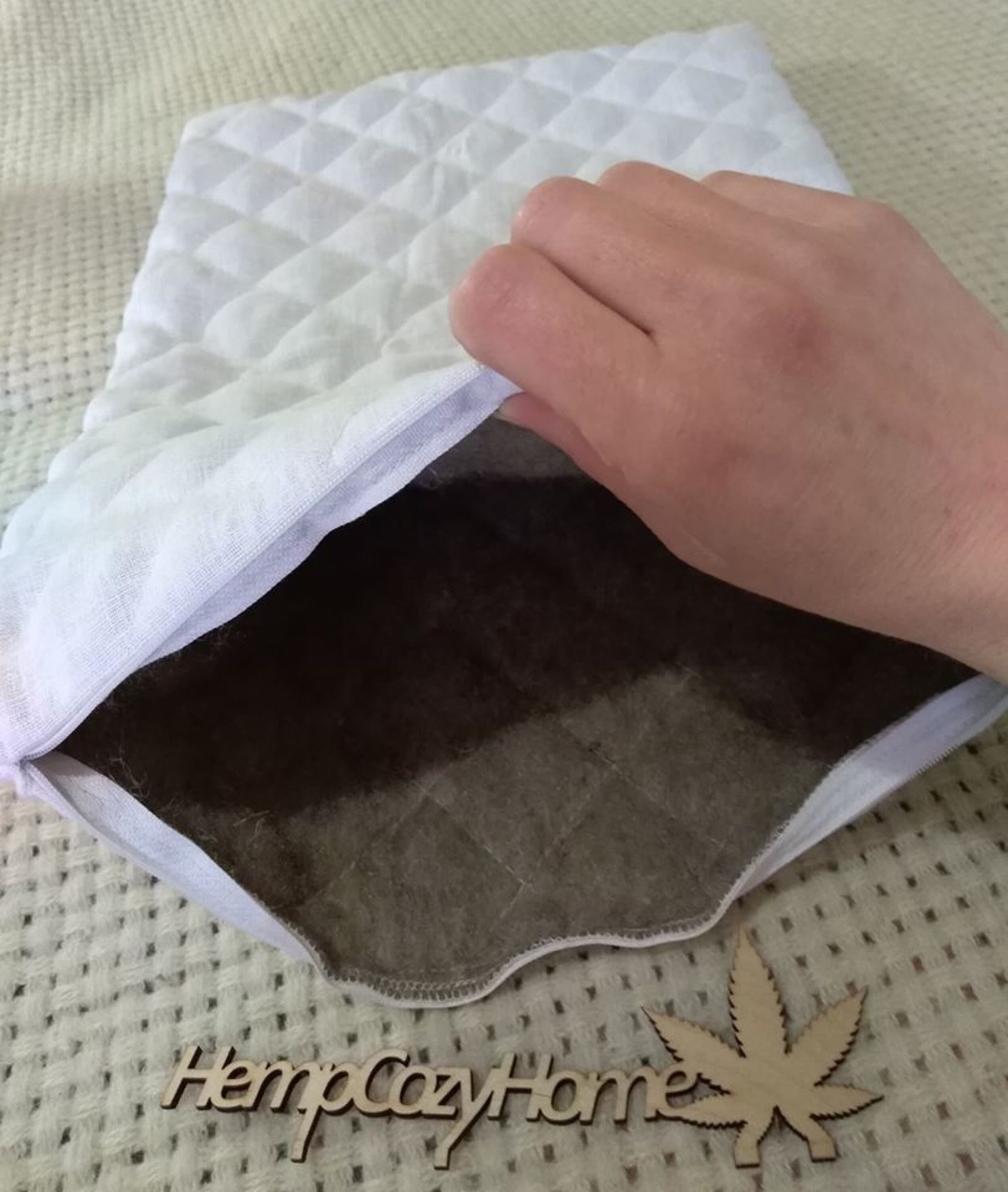 Hemp Bed Pillow. White Linen Pillow for Sleep with Removable Etsy