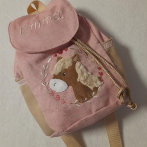 Kindergartentasche Kindergartenrucksack Boho Pferd Mädchen Kinderrucksack Kindertasche personalisiert mit Name
