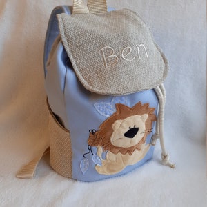 Kindergarten bag Kindergarten backpack Boho lion Children's backpack Children's bag personalized with name
