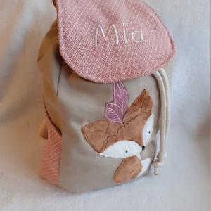 Kindergartentasche Kindergartenrucksack Boho Fuchs Kinderrucksack Kindertasche personalisiert mit Name