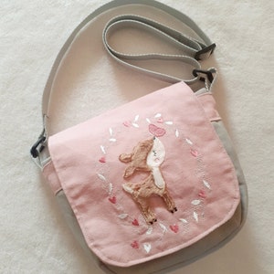 Kindertasche Kinder Umhängetasche Reh personalisiert mit Name