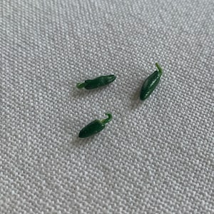 Puppenhaus Miniatur Jalapeños, Maßstab 1:12, Puppenhaus Zubehör, Mini Paprika