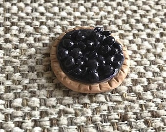 Dollhouse Miniature Blackberry Pie, dollhouse food, doll mini, food miniature, mini pie, 1:12 Scale