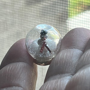 Dollhouse Miniature 1:12 scale Glass Snow Globe, Mini Holiday Decor