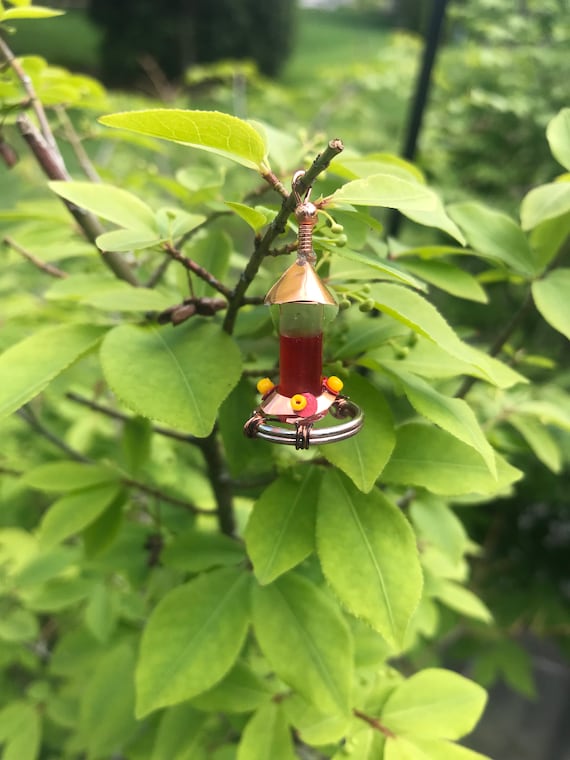 Dollhouse Miniature Hummingbird Feeder 1 12 Scale Mini Etsy