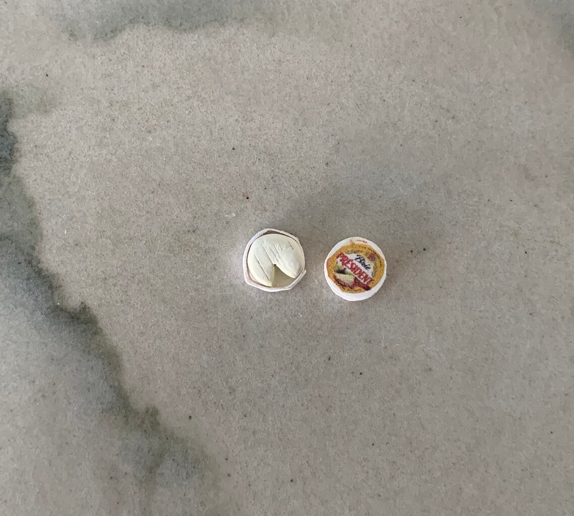 Dollhouse Miniature Brie Cheese mini cheese 112 Scale Brie Etsy
